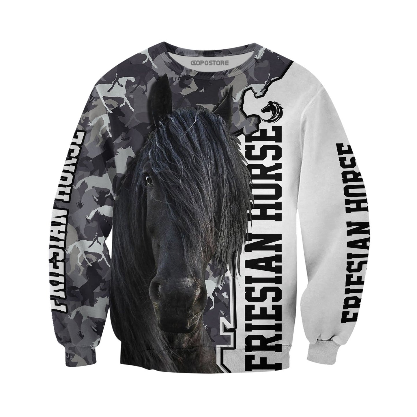 Love Horse 3D All Over Printed Shirts TA040904-Apparel-TA-Sweatshirts-S-Vibe Cosy™