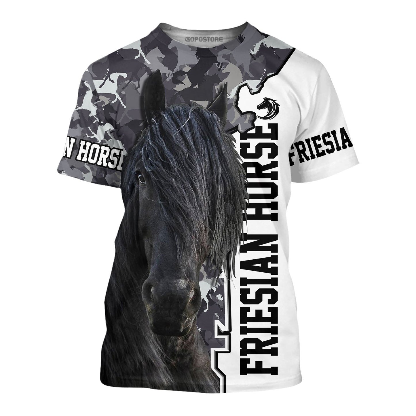 Love Horse 3D All Over Printed Shirts TA040904-Apparel-TA-T-Shirt-S-Vibe Cosy™