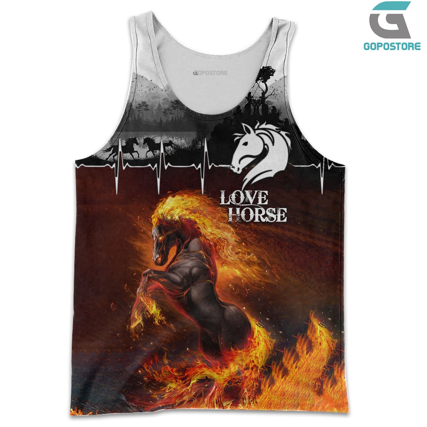 Love Horse 3D All Over Printed Shirts TA041301-Apparel-TA-Tank Top-S-Vibe Cosy™