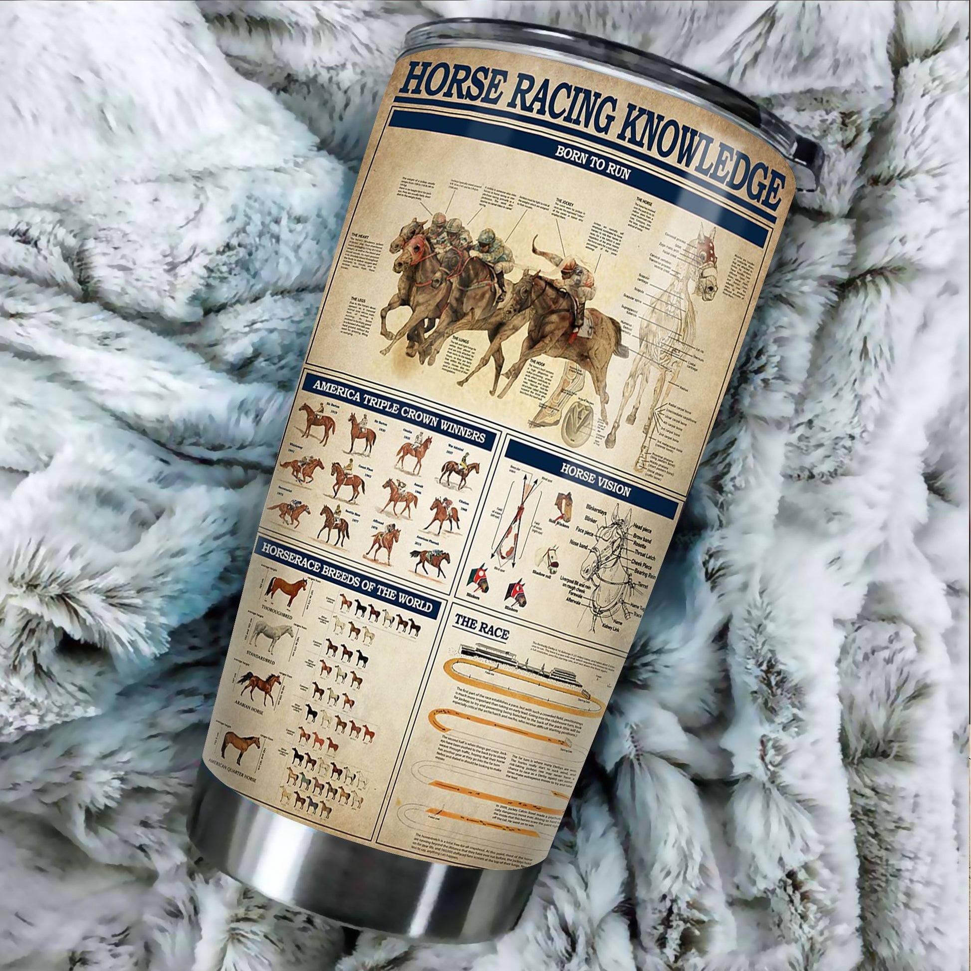 Horse Racing Knowledge Stainless Steel Tumbler TA032601-TA-Vibe Cosy™