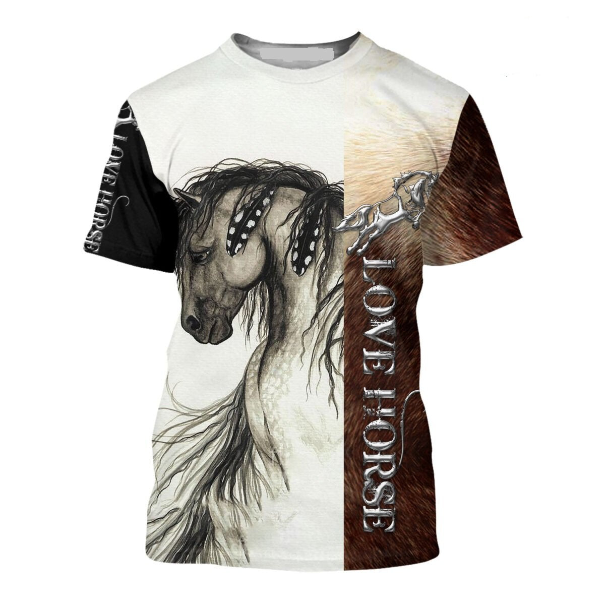 Premium Love Horse 3D All Over Printed Unisex Shirts