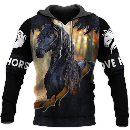 Love Horse 3D All Over Printed Shirts For Men and Women TT130417-Apparel-TT-Hoodie-S-Vibe Cosy™