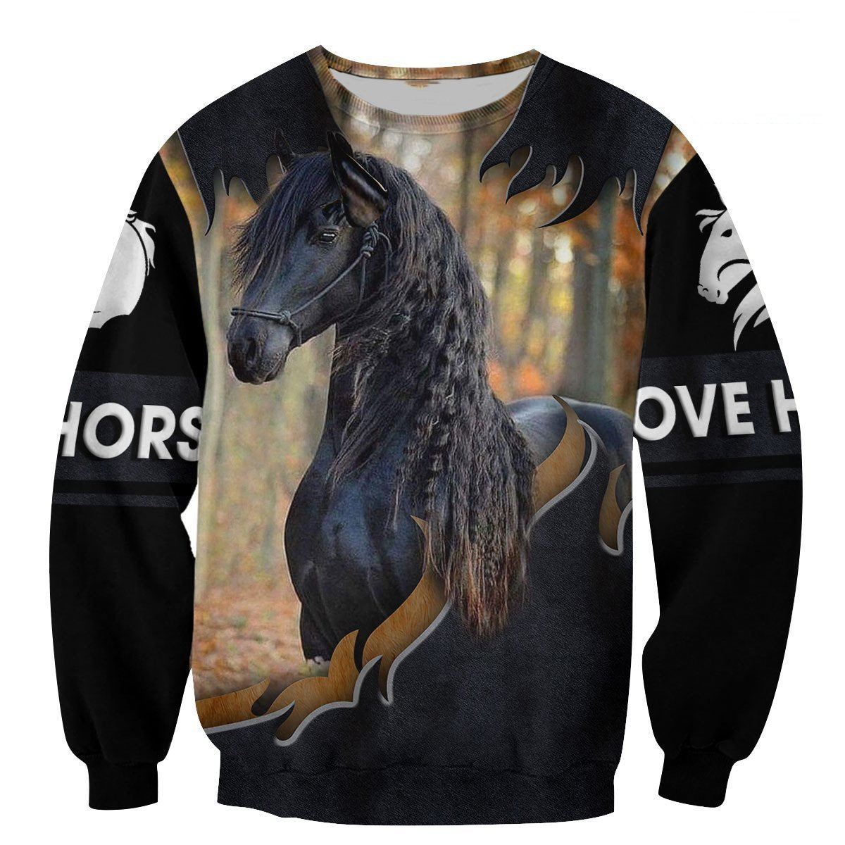 Love Horse 3D All Over Printed Shirts For Men and Women TT130417-Apparel-TT-Sweatshirts-S-Vibe Cosy™