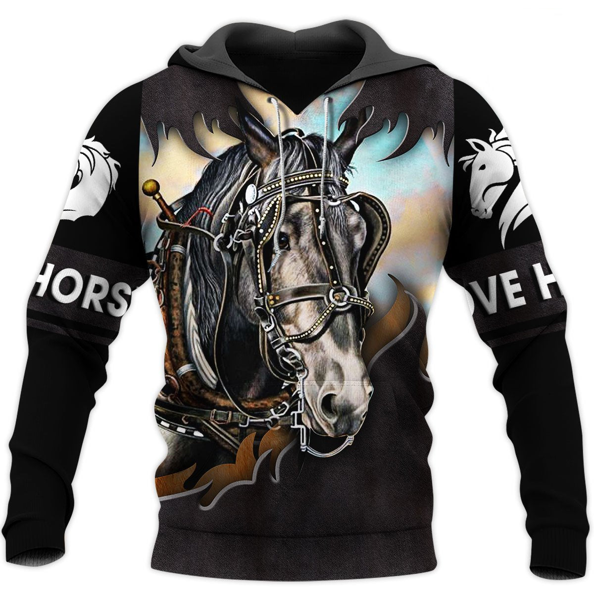 Love Horse 3D All Over Printed Shirts For Men and Women TT130419-Apparel-TT-Hoodie-S-Vibe Cosy™
