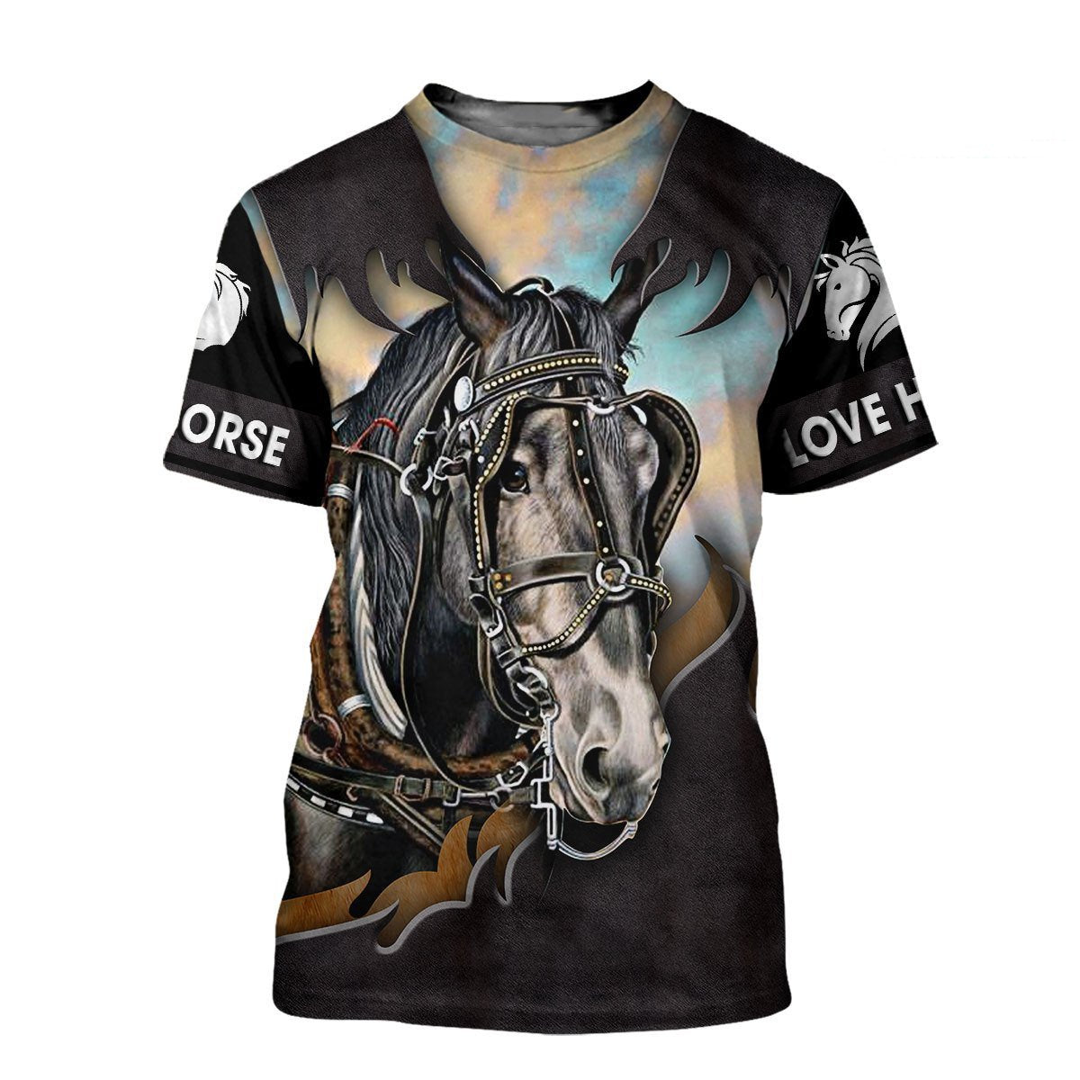 Love Horse 3D All Over Printed Shirts For Men and Women TT130419-Apparel-TT-T-Shirts-S-Vibe Cosy™