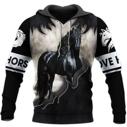 Love Horse 3D All Over Printed Shirts For Men and Women TT130416-Apparel-TT-Hoodie-S-Vibe Cosy™