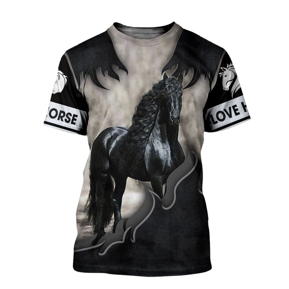 Love Horse 3D All Over Printed Shirts For Men and Women TT130416-Apparel-TT-T-Shirts-S-Vibe Cosy™