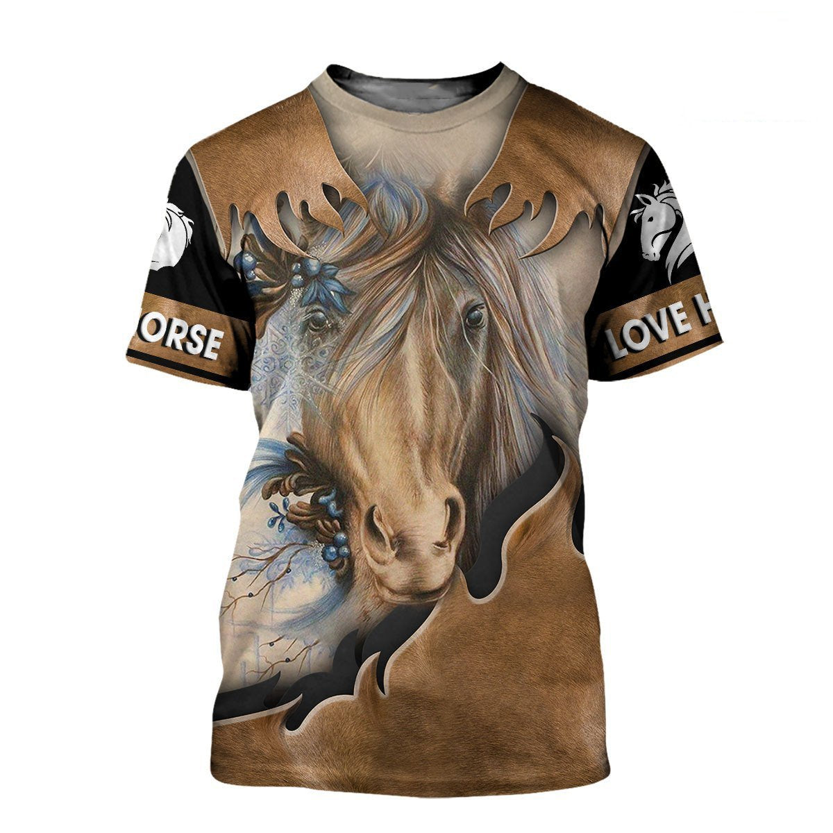 Love Horse 3D All Over Printed Shirts For Men and Women TT130414-Apparel-TT-T-Shirts-S-Vibe Cosy™