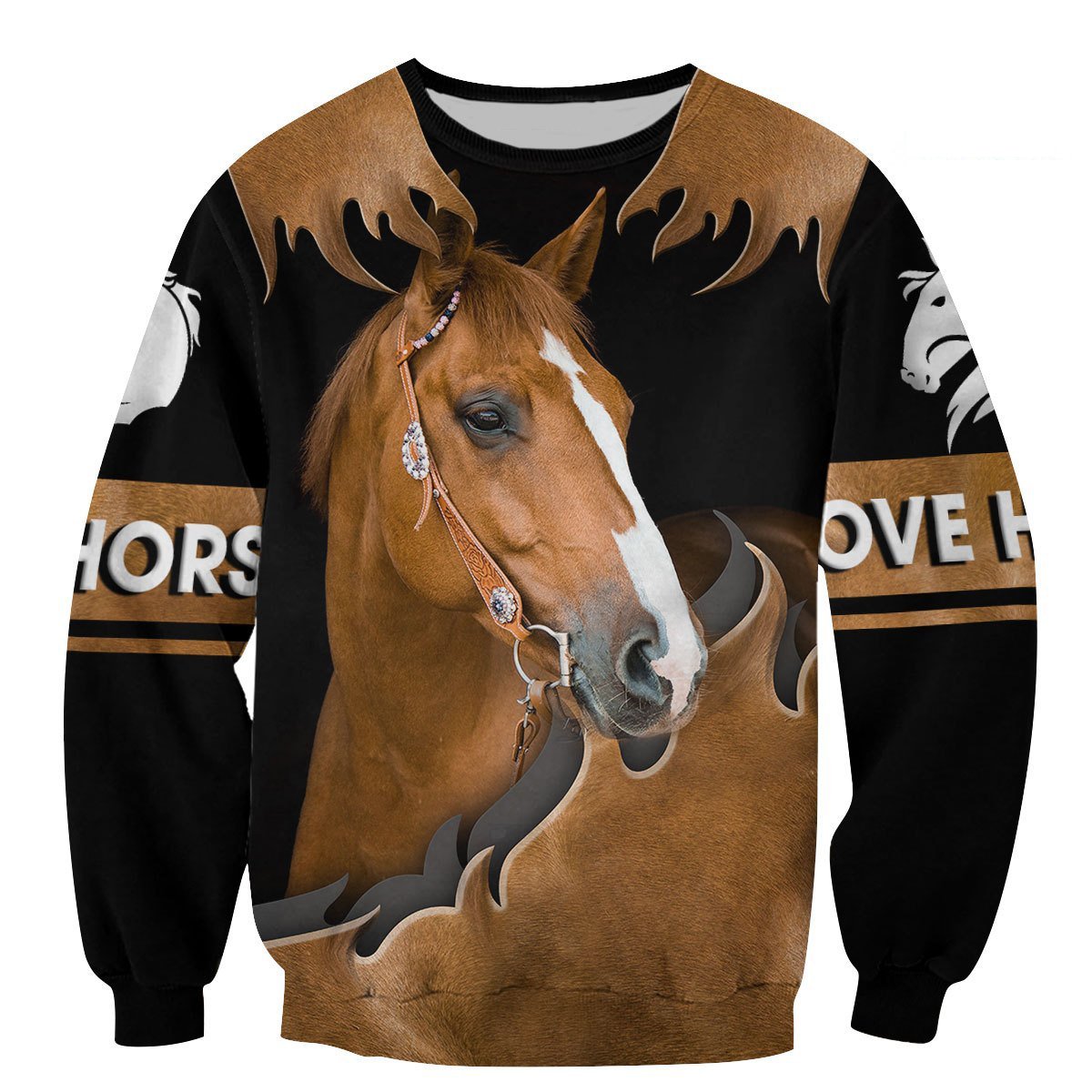 Love Horse 3D All Over Printed Shirts For Men and Women TT130410-Apparel-TT-Sweatshirts-S-Vibe Cosy™
