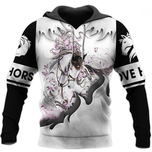 Love Horse 3D All Over Printed Shirts For Men and Women TT130412-Apparel-TT-Hoodie-S-Vibe Cosy™
