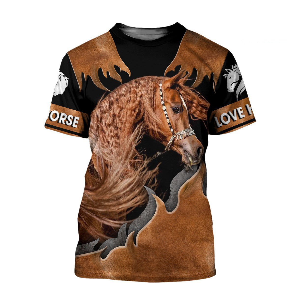 Love Horse 3D All Over Printed Shirts For Men and Women TT130411-Apparel-TT-T-Shirts-S-Vibe Cosy™
