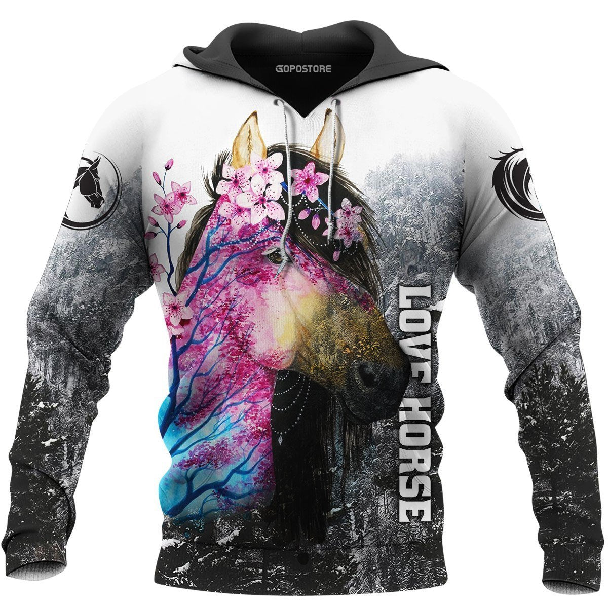 Love Horse 3D All over print for Men and Women shirt HR25-Apparel-NNK-Hoodie-S-Vibe Cosy™