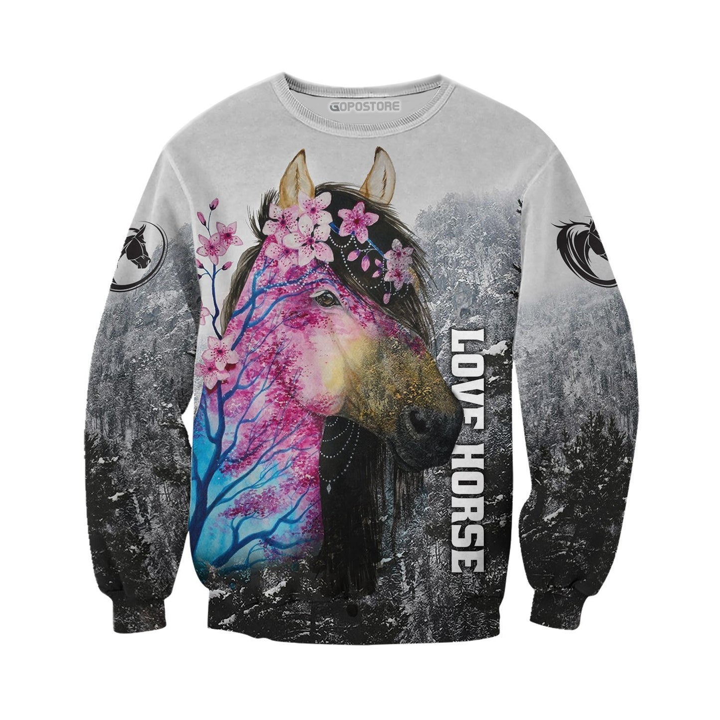 Love Horse 3D All over print for Men and Women shirt HR25-Apparel-NNK-Sweat Shirt-S-Vibe Cosy™