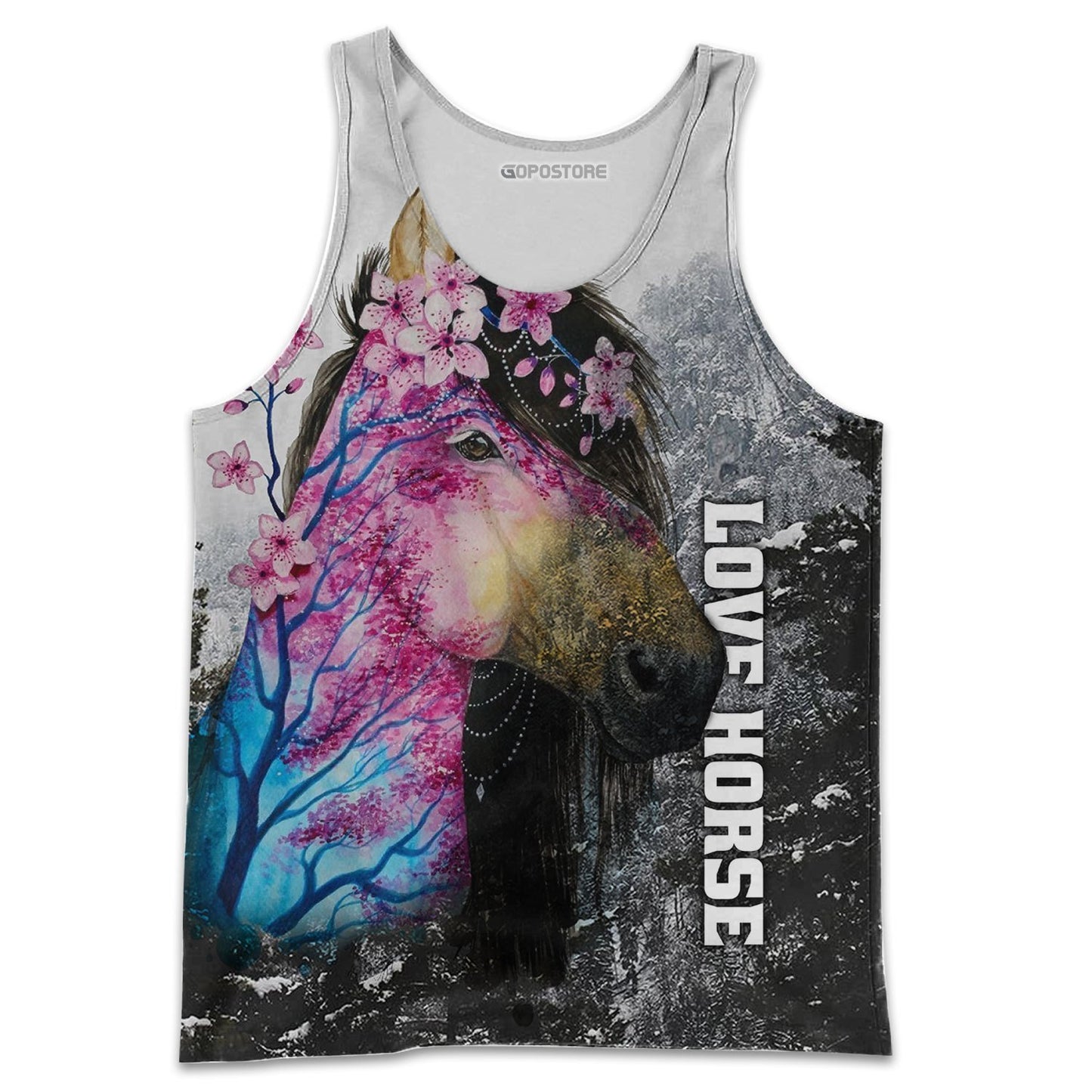 Love Horse 3D All over print for Men and Women shirt HR25-Apparel-NNK-Tank Top-S-Vibe Cosy™
