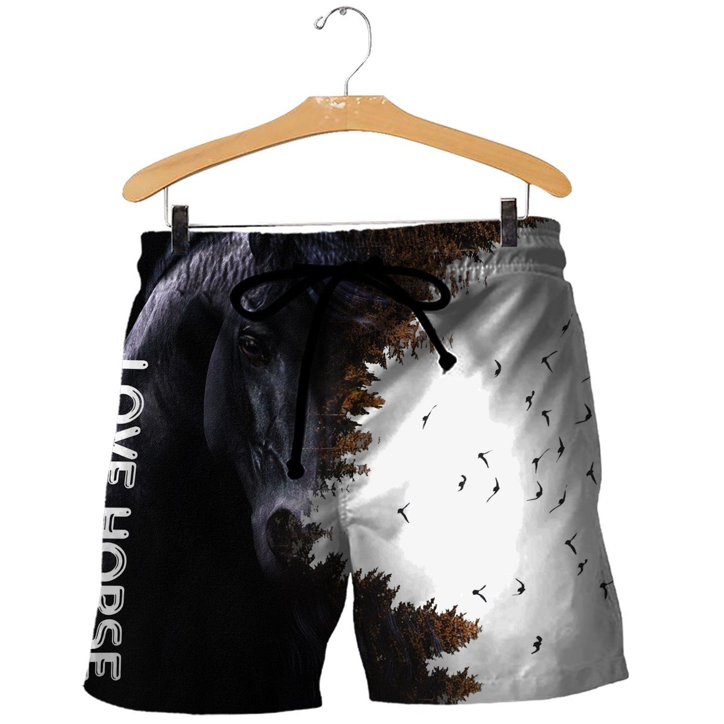 Love Horse 3D All over print for Men and Women shirt HR24-Apparel-NNK-Shorts-S-Vibe Cosy™