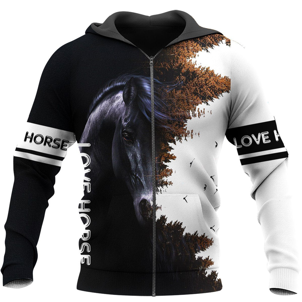 Love Horse 3D All over print for Men and Women shirt HR24-Apparel-NNK-Zipped Hoodie-S-Vibe Cosy™