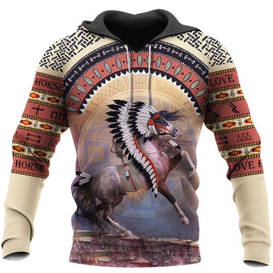 Love Horse 3D All over print for Men and Women shirt HR23-Apparel-NNK-Hoodie-S-Vibe Cosy™