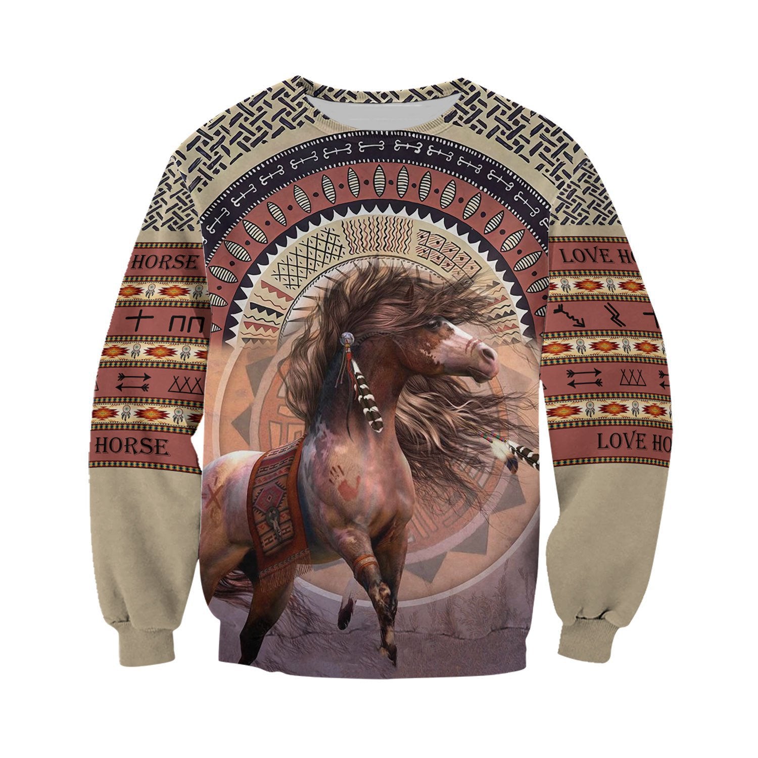 Native American Horse 3D All Over Printed Shirts HR17-NNK-hoodie-s-Vibe Cosy™