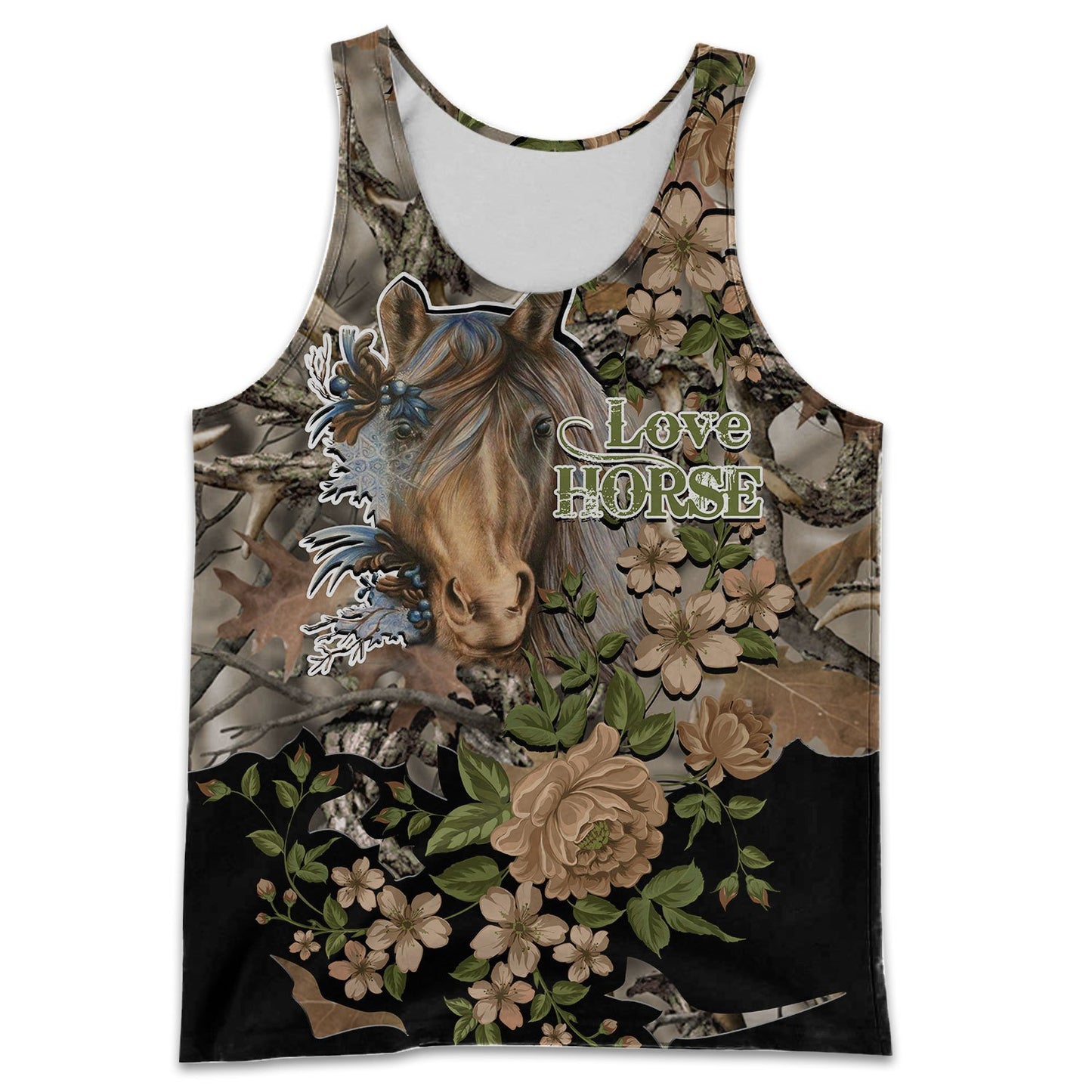 Love Horse 3D All over print for Men and Women shirt HR20-Apparel-NNK-Tank Top-S-Vibe Cosy™