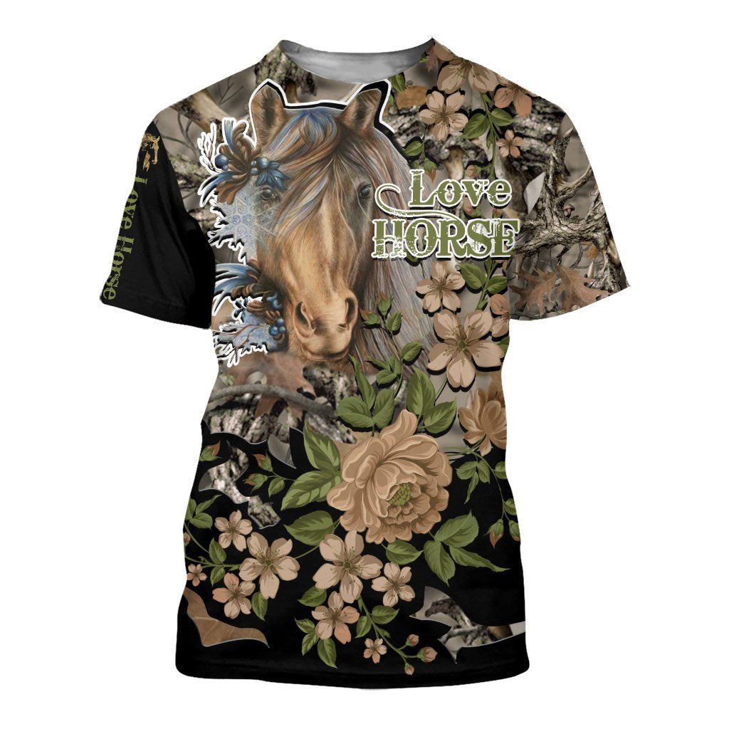 Love Horse 3D All over print for Men and Women shirt HR20-Apparel-NNK-T-Shirt-S-Vibe Cosy™