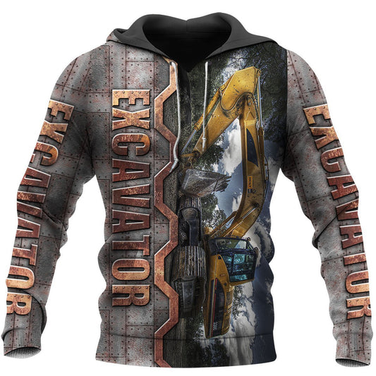 Excavator 3D All Over Printed Shirts for Men and Women TT0106-Apparel-TT-Hoodie-S-Vibe Cosy™