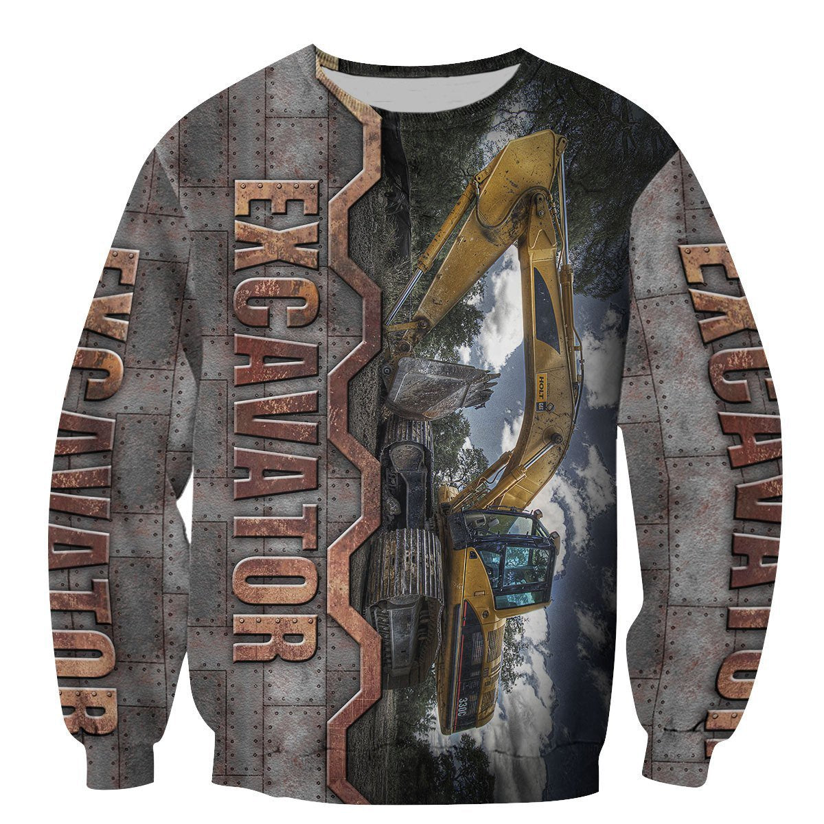 Excavator 3D All Over Printed Shirts for Men and Women TT0106-Apparel-TT-Sweatshirts-S-Vibe Cosy™
