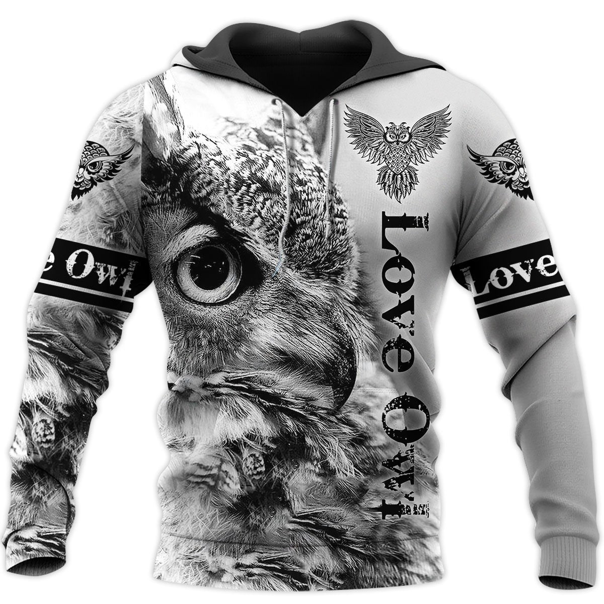 Love Owl 3D All Over Printed Shirts For Men & Women TA190501-Apparel-TA-Hoodie-S-Vibe Cosy™