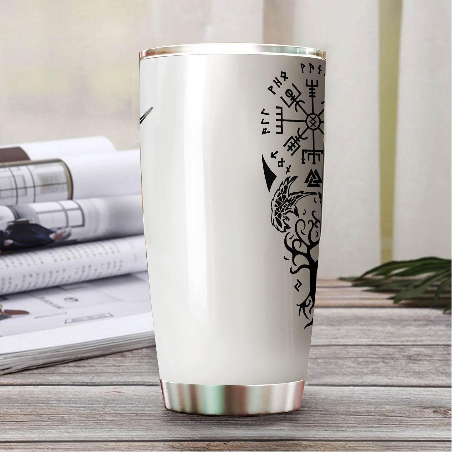 BEAUTIFUL VIKING STAINLESS STEEL TUMBLER-HP Arts-Vibe Cosy™