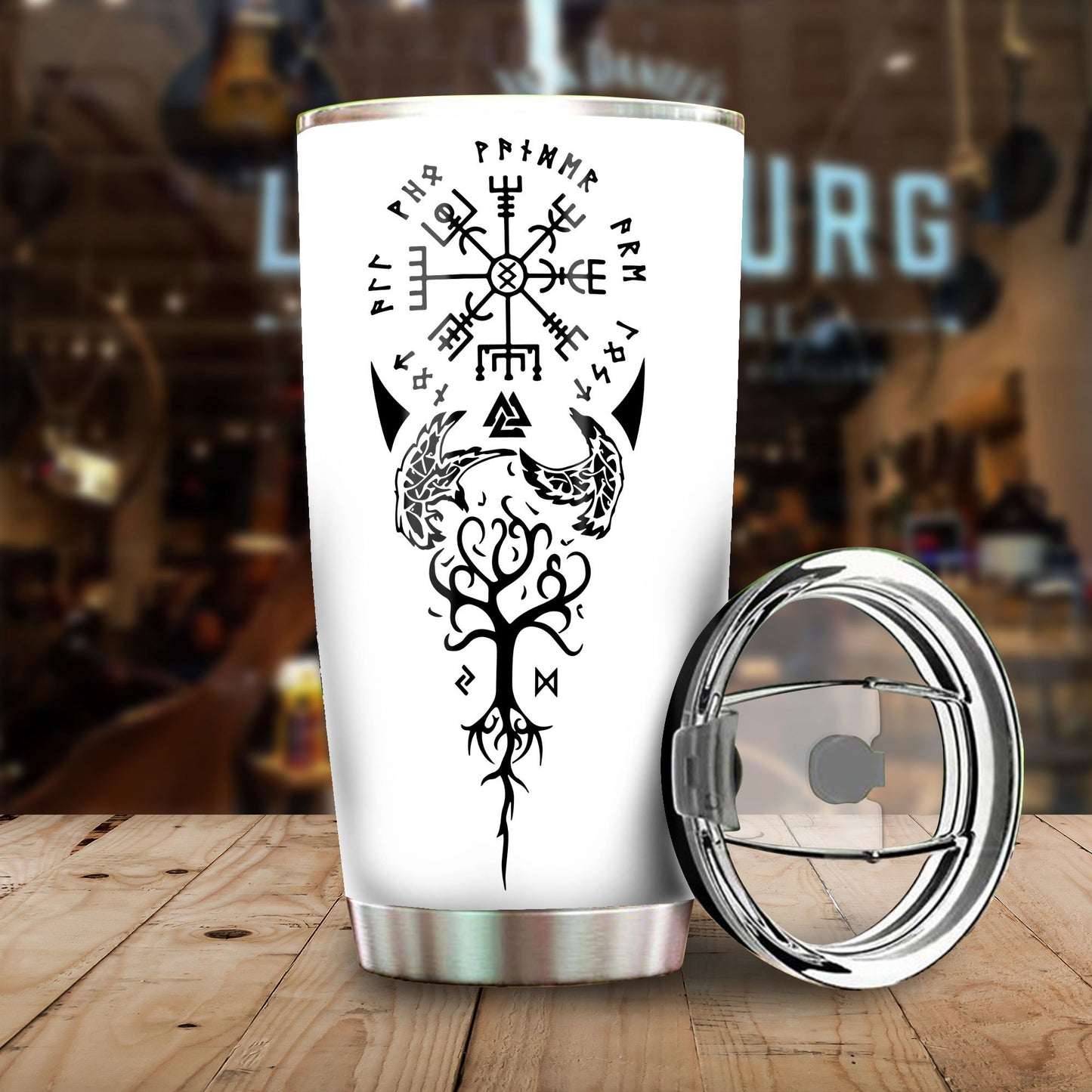 BEAUTIFUL VIKING STAINLESS STEEL TUMBLER-HP Arts-Vibe Cosy™