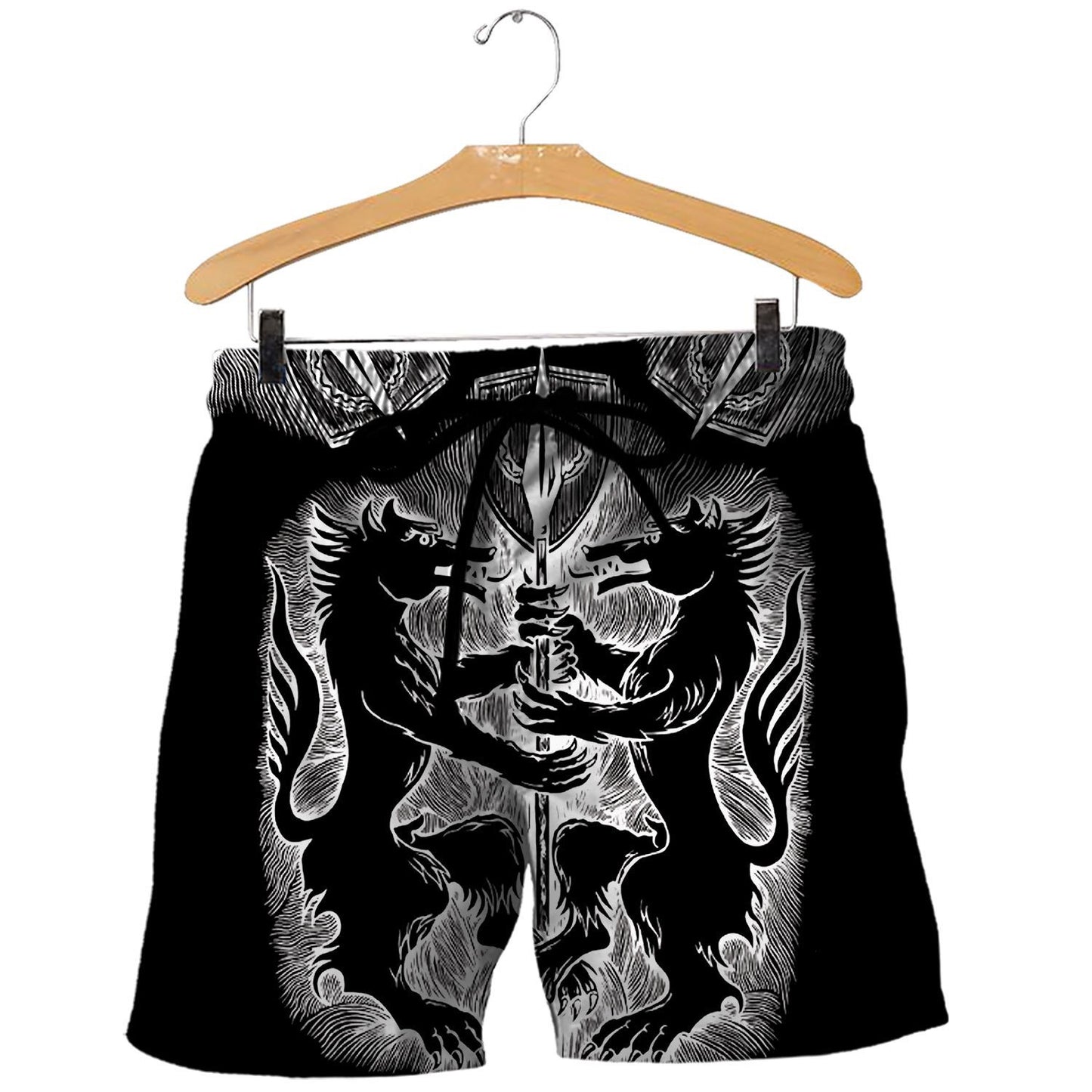Geri and Freki 3D All Over Printes-Apparel-HP Arts-Shorts-S-Vibe Cosy™
