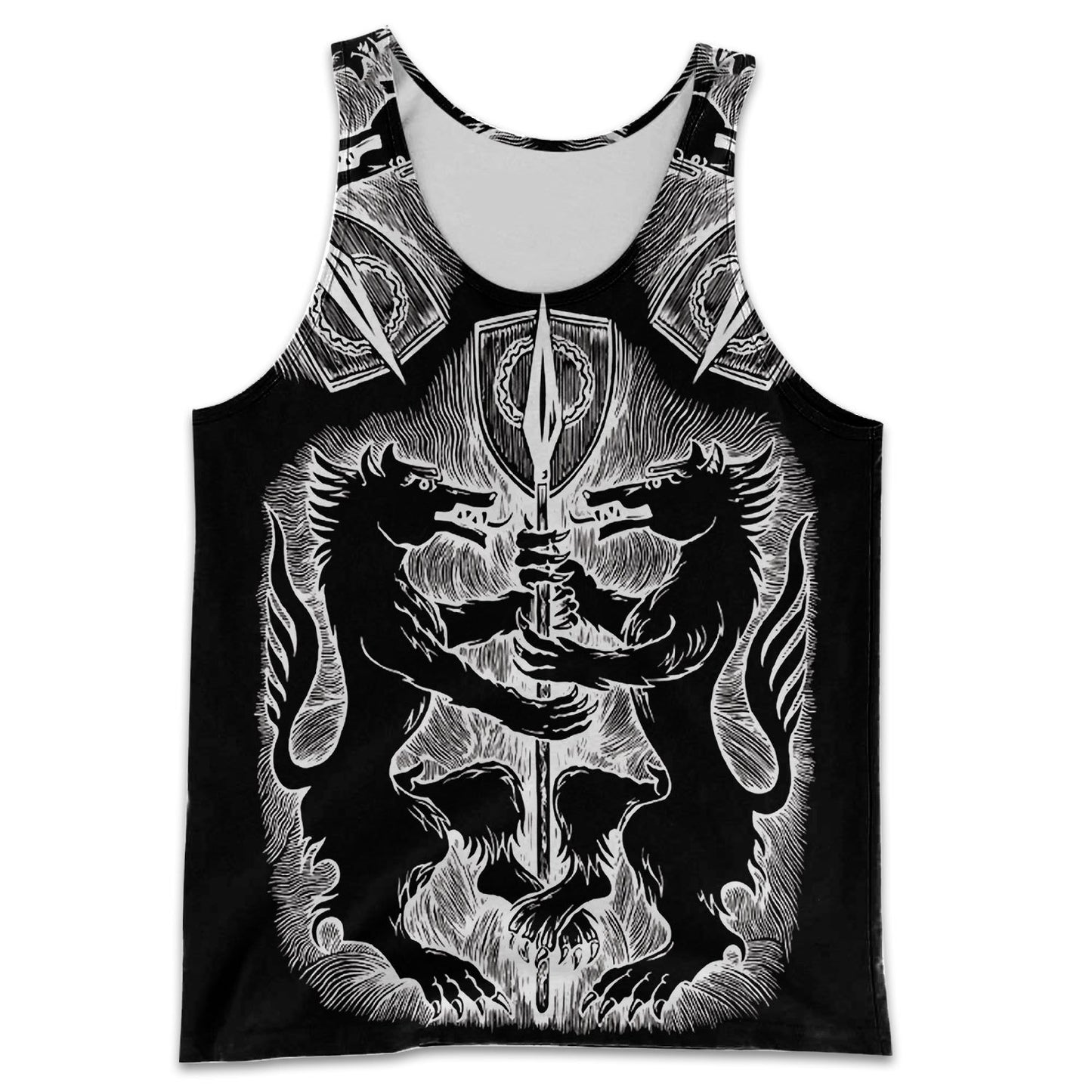 Geri and Freki 3D All Over Printes-Apparel-HP Arts-Tank top-S-Vibe Cosy™