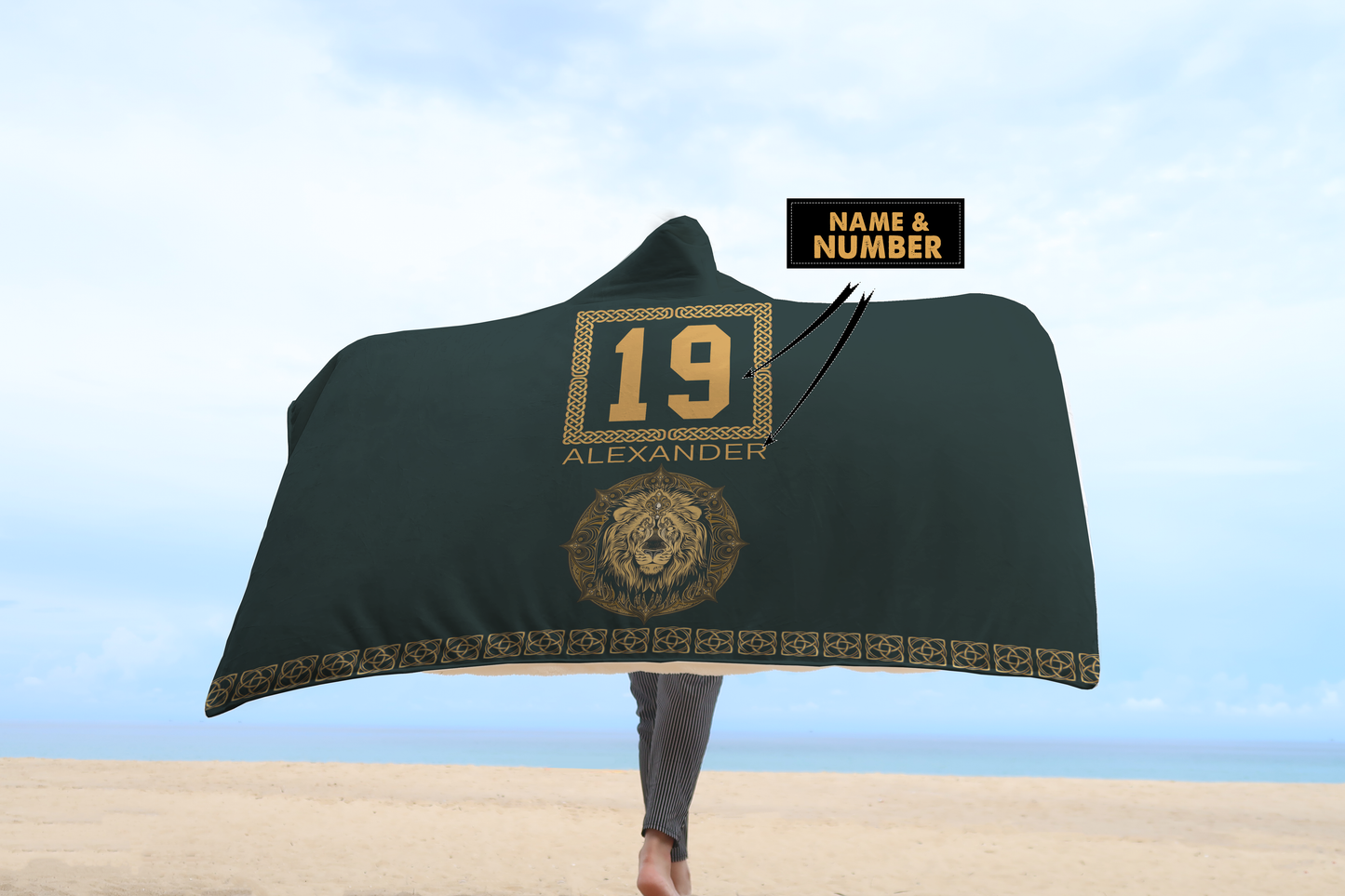 All Over Printed Irish St Patrick Day Cloak Custom Name Custom Number XT