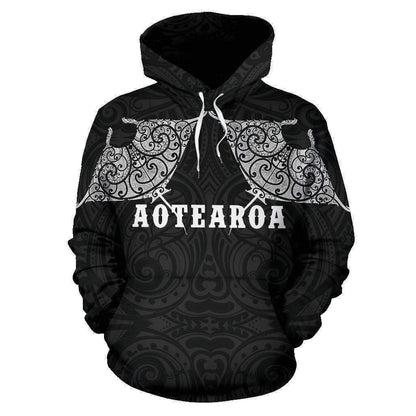 Maori Manta Ray Tattoo Style Hoodie HC0907-Apparel-Huyencass-Hoodie-S-Vibe Cosy™