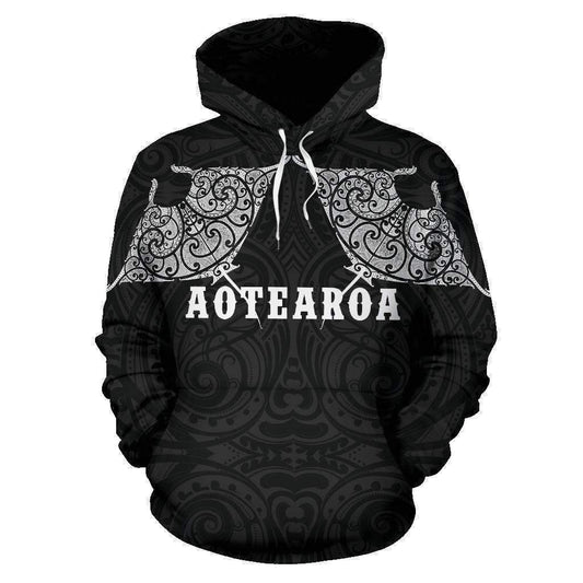 Maori Manta Ray Tattoo Style Hoodie HC0907-Apparel-Huyencass-Hoodie-S-Vibe Cosy™