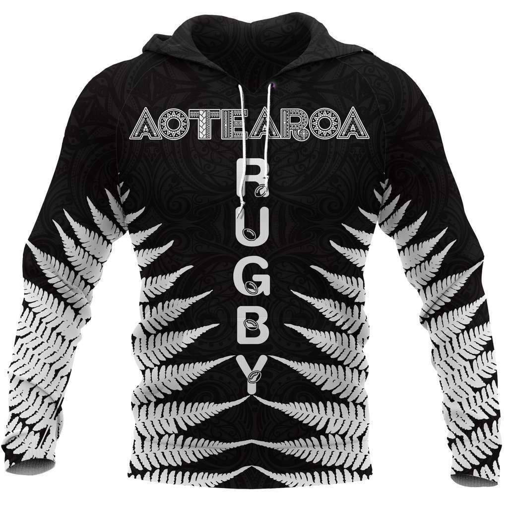 Aotearoa Rugby Silver Fern All Over Hoodie Classic Style HC0909-Apparel-Huyencass-Hoodie-S-Vibe Cosy™