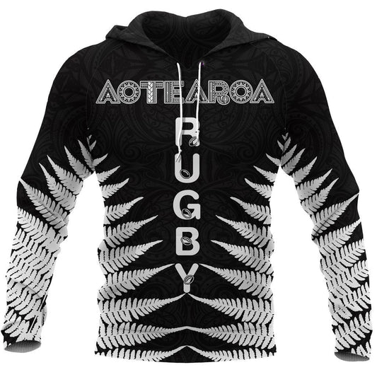 Aotearoa Rugby Silver Fern All Over Hoodie Classic Style HC0909-Apparel-Huyencass-Hoodie-S-Vibe Cosy™