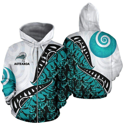 Maori Pounamu (Jade) Zip Up Hoodie HC0916-Apparel-Huyencass-Zipped Hoodie-S-Vibe Cosy™