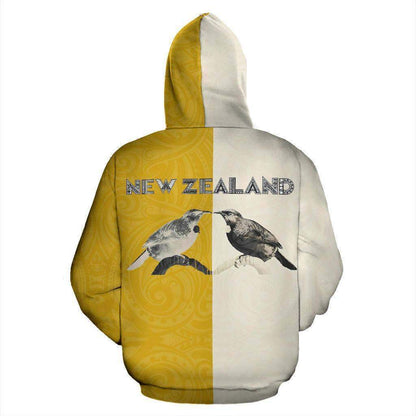 Aotearoa Tui Bird Hongi Zip Up Hoodie HC0917-Apparel-Huyencass-Zipped Hoodie-S-Vibe Cosy™
