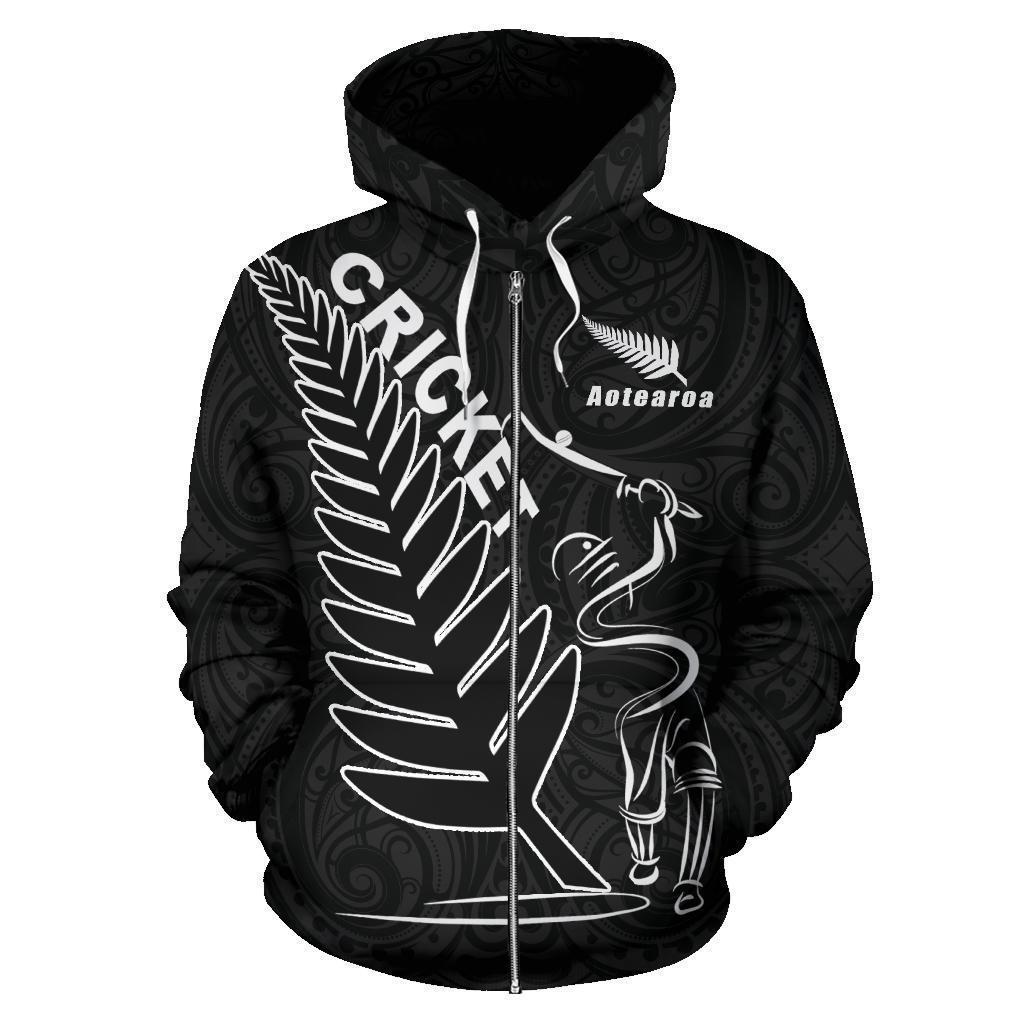 New Zealand Zip Up Hoodie Cricket HC0918-Apparel-Huyencass-Zipped Hoodie-S-Vibe Cosy™