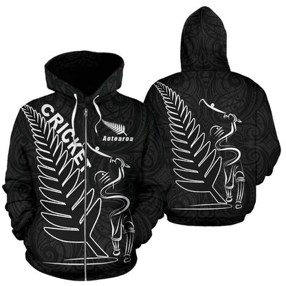 New Zealand Zip Up Hoodie Cricket HC0918-Apparel-Huyencass-Zipped Hoodie-S-Vibe Cosy™
