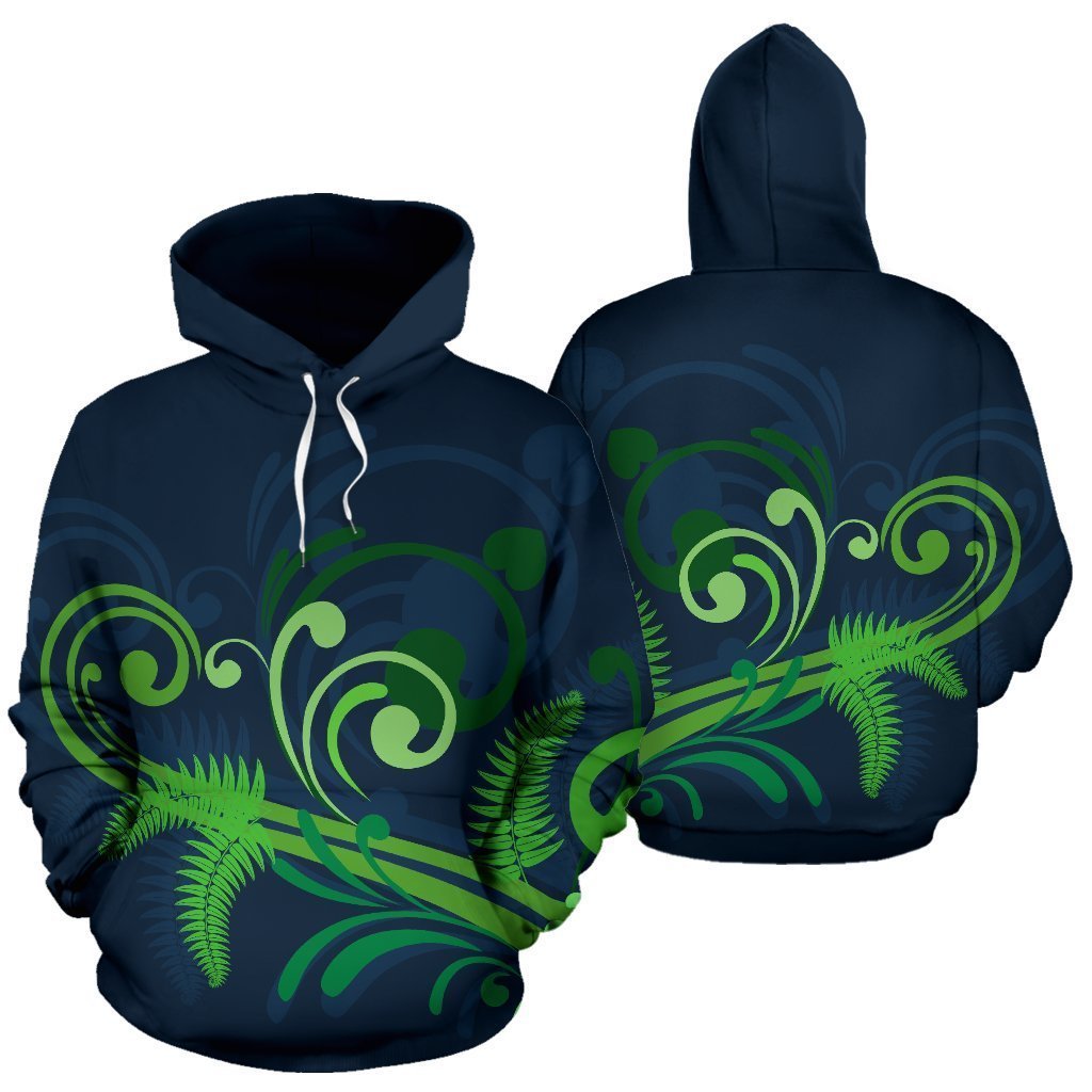 New Zealand Silver Fern Hoodie Green HC1104-Apparel-Huyencass-Hoodie-S-Vibe Cosy™