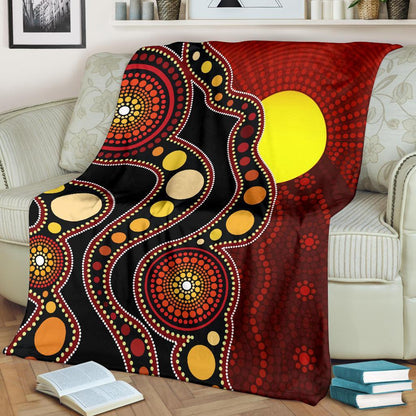 Aboriginal Culture Painting Art 3D Design Blanket