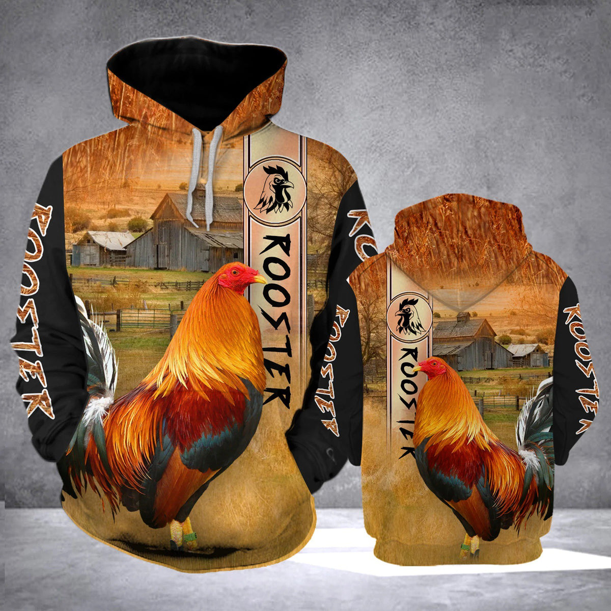 Rooster 3D All Over Printed Shirts for Men and Women NM-Apparel-NM-Hoodie-S-Vibe Cosy™