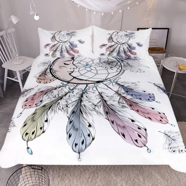 Feathers white dreamcatcher bedding set HG61702-HG-US Twin-Vibe Cosy™