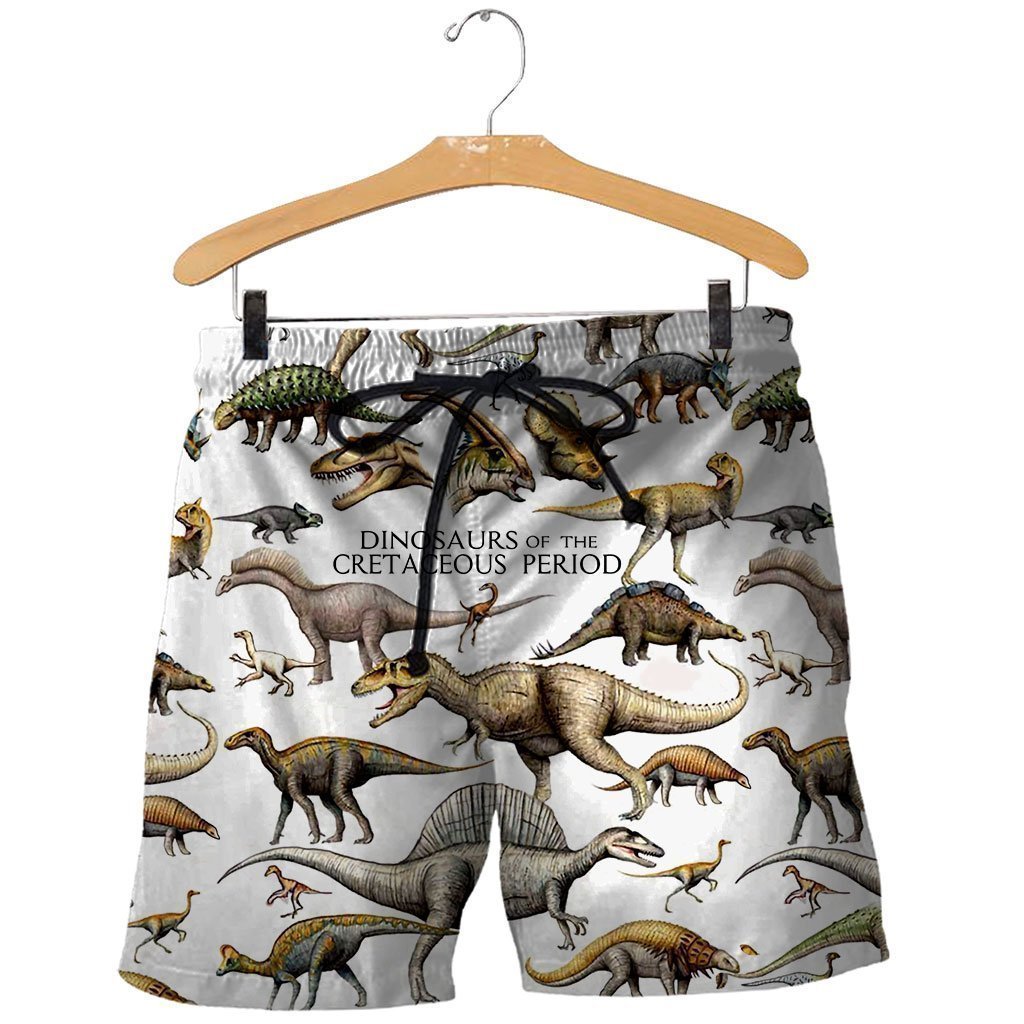 3D All Over Printed Dinosaurs Of The Cretaceous Period Shirts And Shorts-3D All Over Printed Clothes-HP Arts-Shorts-XS-Vibe Cosy™