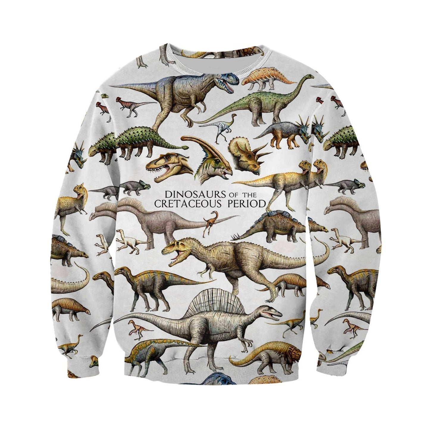 3D All Over Printed Dinosaurs Of The Cretaceous Period Shirts And Shorts-3D All Over Printed Clothes-HP Arts-Long-sleeved Shirt-XS-Vibe Cosy™