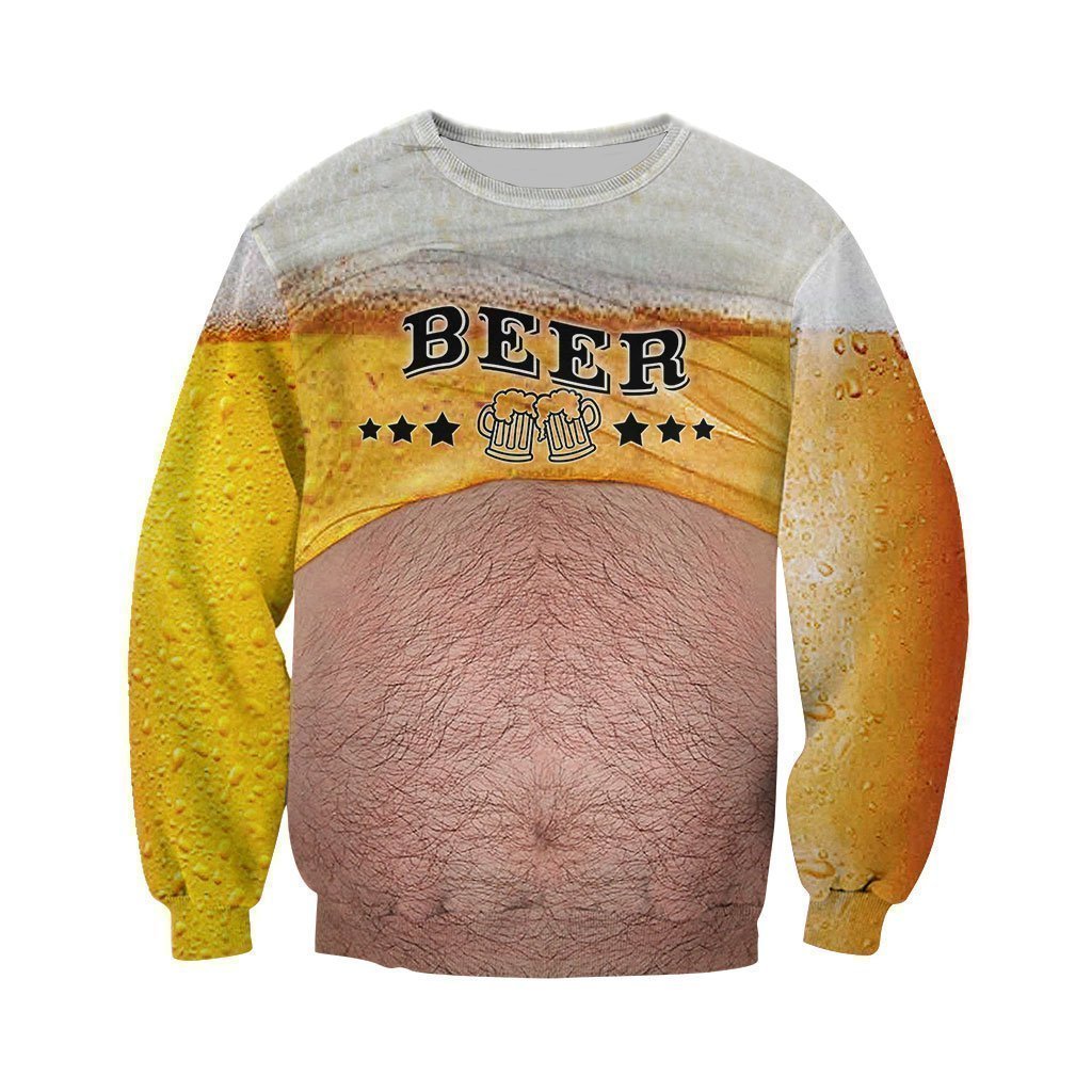 3D All Over Printed Beer Shirts and Shorts-Apparel-HP Arts-Sweatshirt-S-Vibe Cosy™