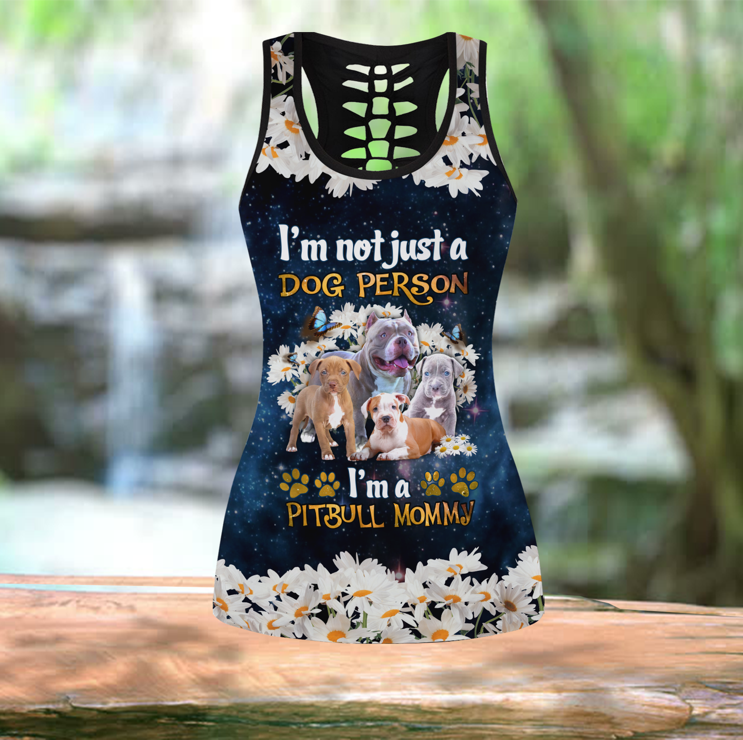 Personalized German Shepherd flowers legging + hollow tank combo ver2 MH13042101