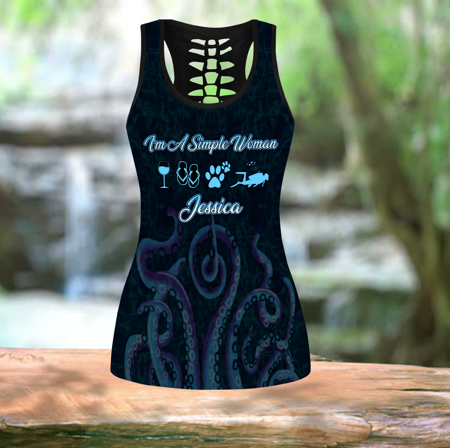 Custom name legging + hollow tank combo DA22052102