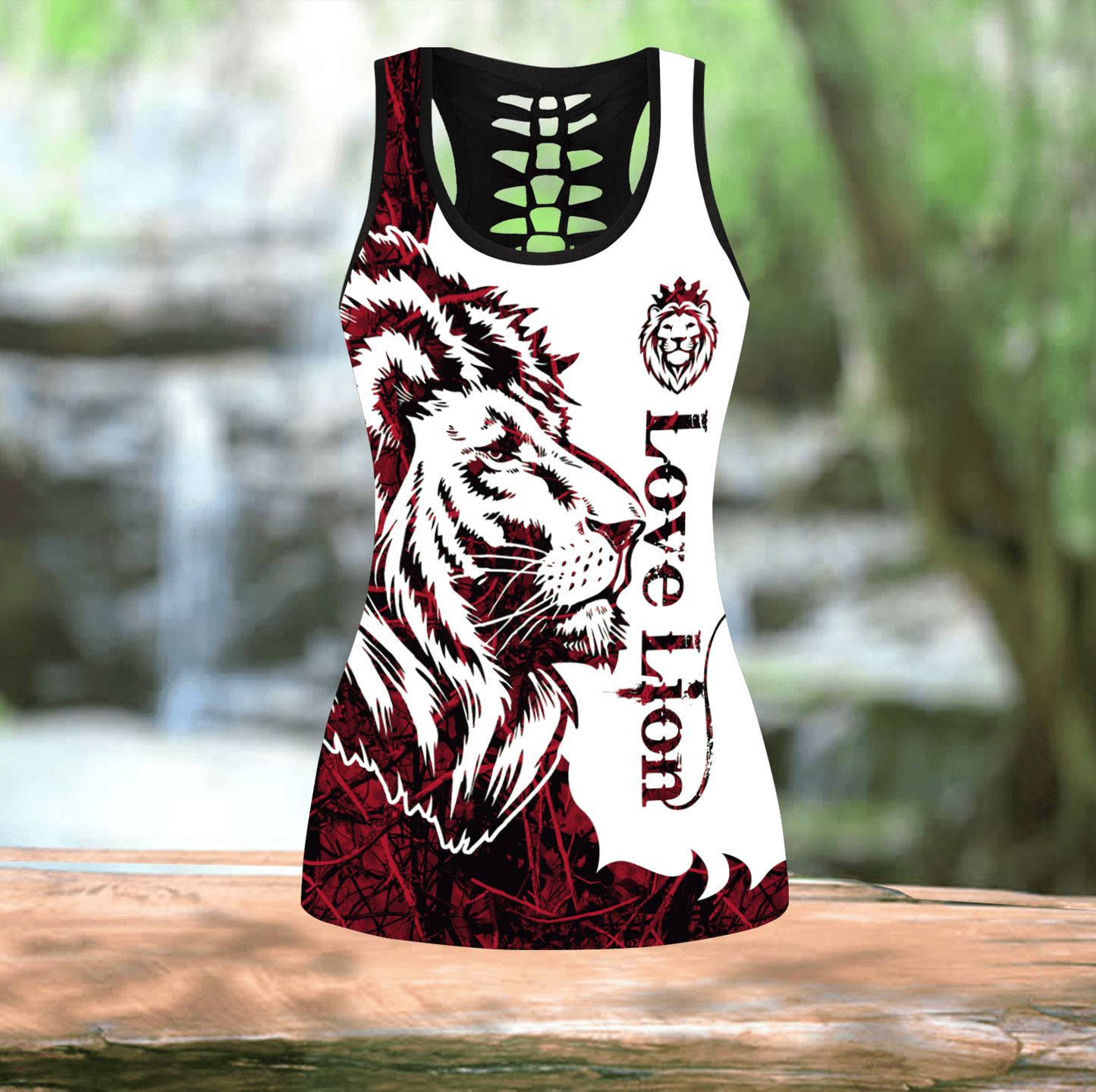 Love Lion 3D All Over Printed Legging + Hollow Tank Combo